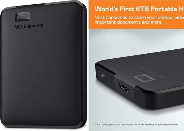 WD 5TB Elements Portable External Hard Drive HDD